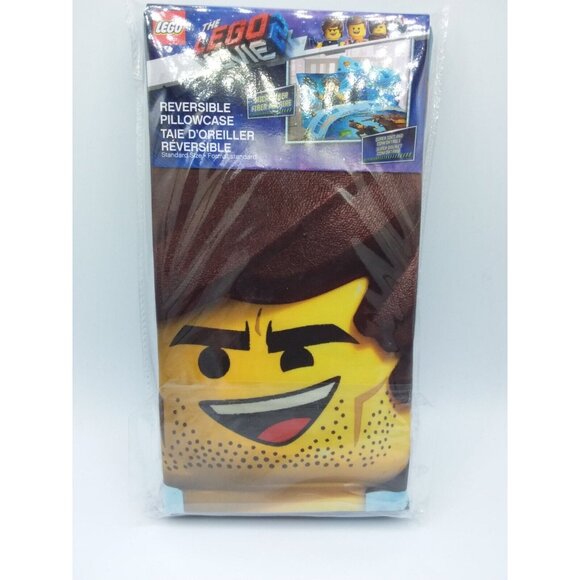 The Lego Movie Reversible Pillowcase Microfiber Standard Size Kids Bedroom - Picture 9 of 9
